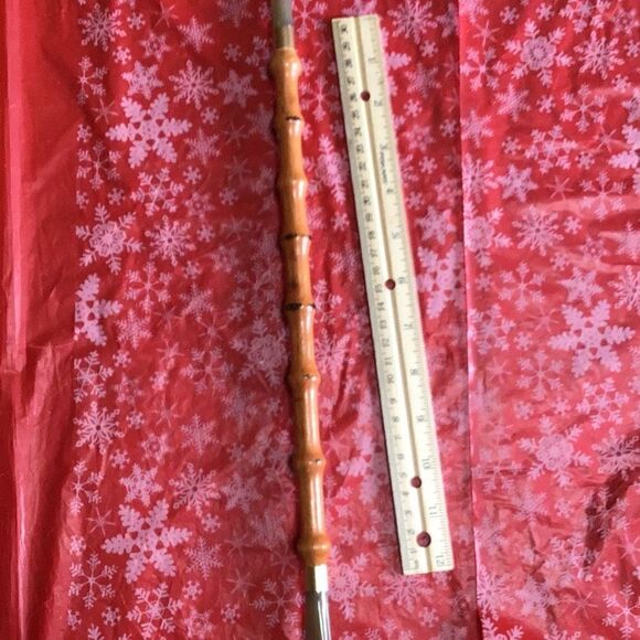 Vintage French made faux bamboo shoehorn and back scratcher - Picture 4 of 6